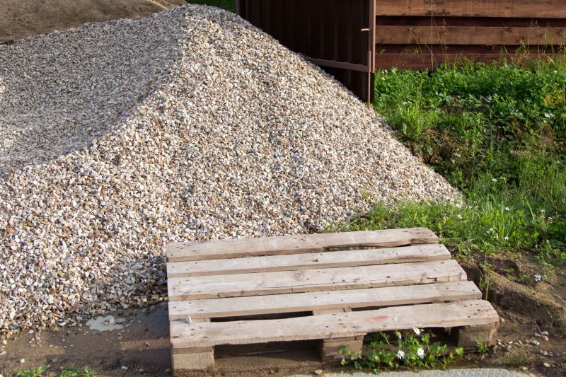 Construction Site with Gravel Stockpile