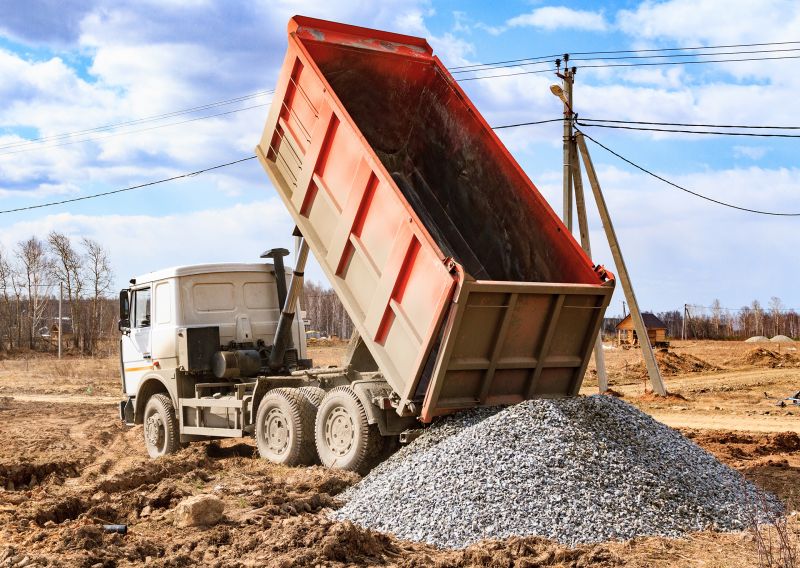 Delivery Truck Loading Gravel