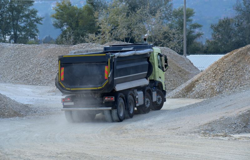 Gravel Delivery at Construction Site